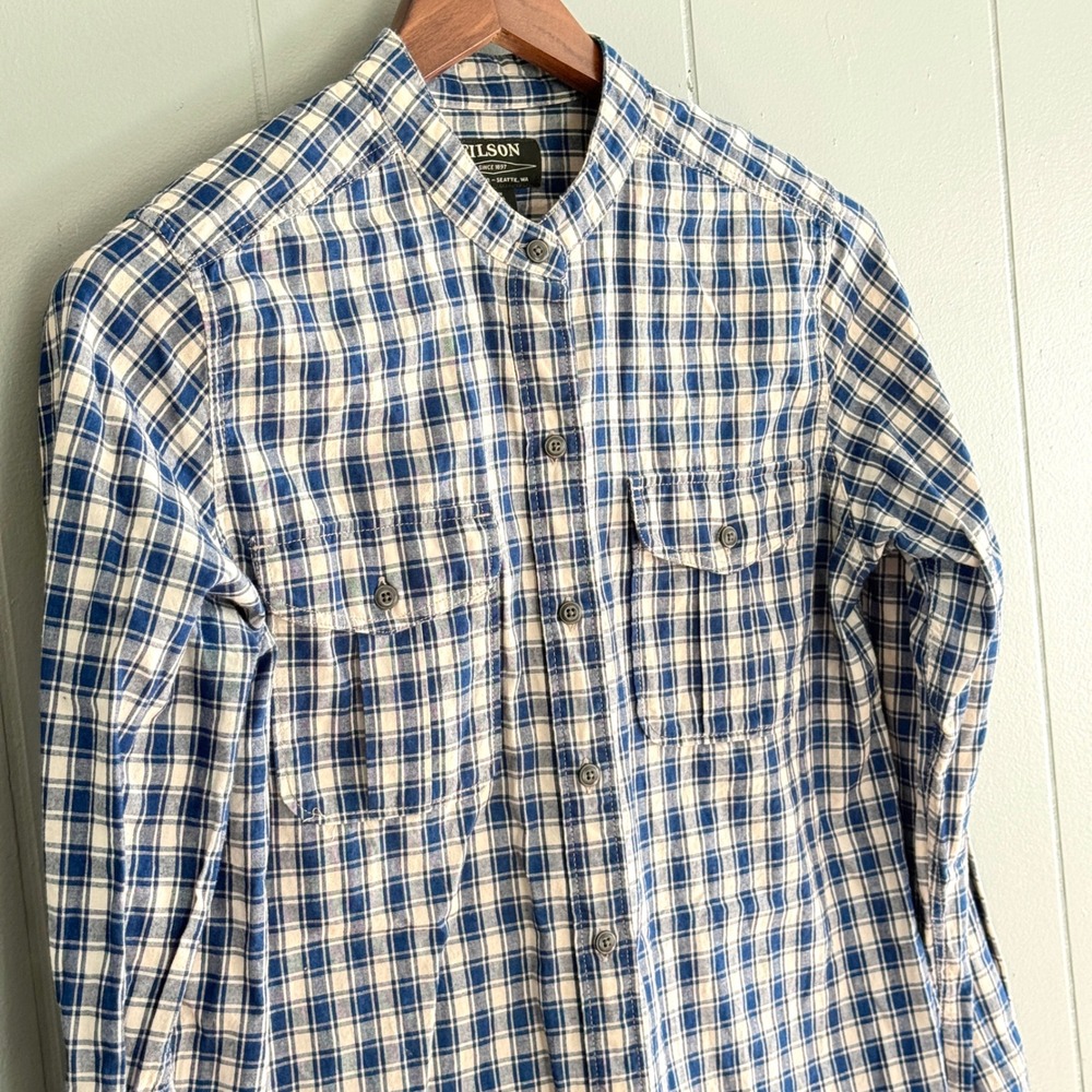 Filson Kadin Island Plaid Shirt Seattle Band Collar Heritage Women M Trailcore - Picture 4 of 9